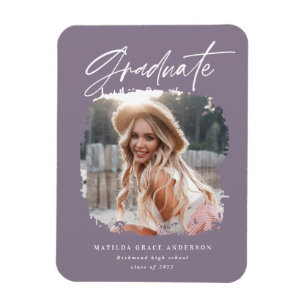 Magnet Flexible Mode photo script contemporain graduation purple
