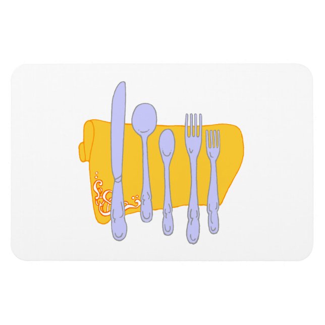 Magnet Flexible Modèle de conception de Cuisine Dinnerware (Horizontal)