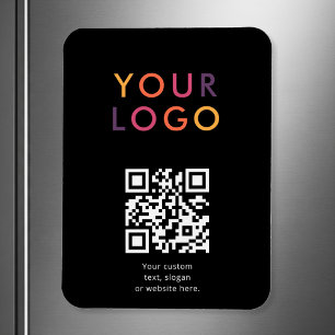 Magnet Flexible Modèle d'entreprise de code QR de logo noir