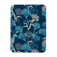 Modèle Floral Hydrangea stylisé - Bleu élégant
