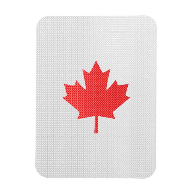Magnet Flexible Modèle Knit Maple Leaf Tricot Motif (Vertical)