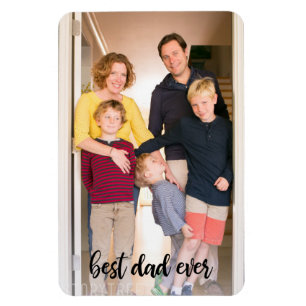 Magnet Flexible Modèle photo de script noir Best Papa Ever