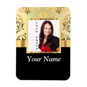 Magnet Flexible Modèle photo d'instagram de damassé d'or