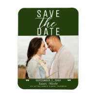 Modern Emerald Green Enregistrer la date Mariage P