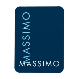 Magnet Flexible Moderne Élégant Minimaliste Simple Nom Bleu Prussi