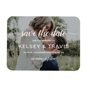 Magnet Flexible Moderne Élégant Simple Photo Mariage Enregistrer L