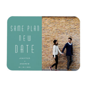 Magnet Flexible Moderne minimaliste Photo nouvelle date mariage