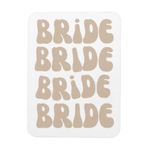 Magnet Flexible Moderne Retro Mariée Bachelorette Parti Vintage