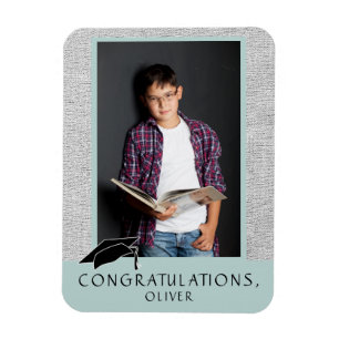 Magnet Flexible Moderne Rustique Félicitations Graduation Photo