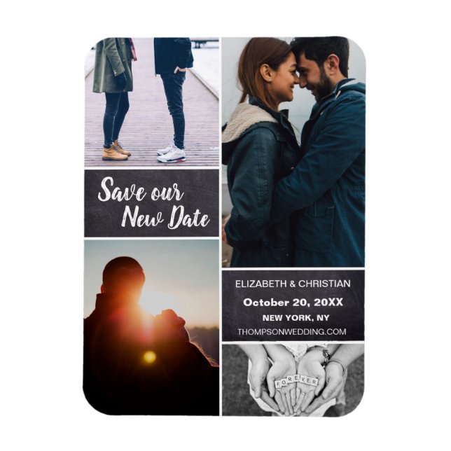 Magnet Flexible Modifier la date Enregistrer notre nouvelle date P (Vertical)