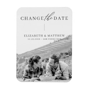 Magnet Flexible Modifier La Date Minimaliste Chic Mariage Photo