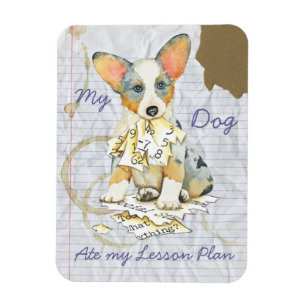 Magnet Flexible Mon Cardigan Welsh Corgi a mangé mon plan de leç