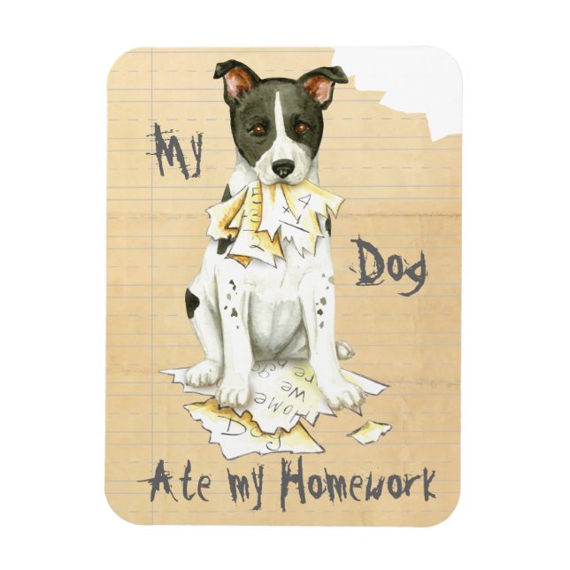 Magnet Flexible Mon Chien Canadien A Mangé Mes Devoirs (Vertical)