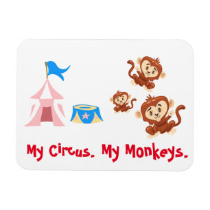 Magnet Flexible Mon cirque. Mes singes.