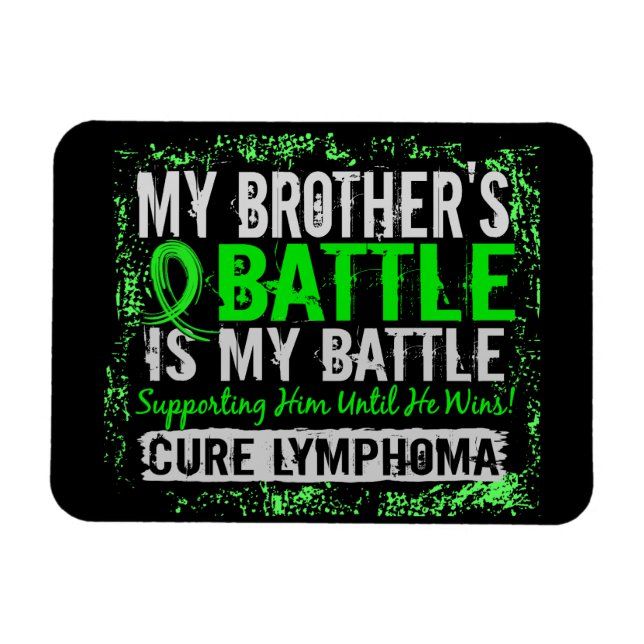 Magnet Flexible Mon combat contre 2 Lymphoma Brother (Horizontal)