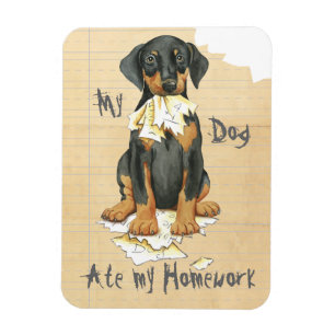 Magnet Flexible Mon Doberman M'A Mangé Ma Maison