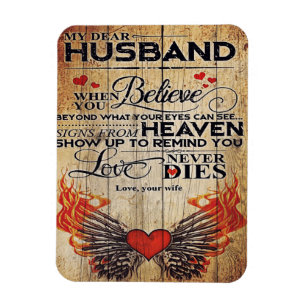 Magnet Flexible Mon mari cadeau d'anniversaire   Lettre Pour Mari 