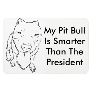 Magnet Flexible Mon pitbull est plus futé que le Président Magne