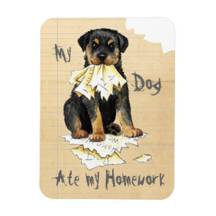 Magnet Flexible Mon Rottweiler a mangé mes devoirs