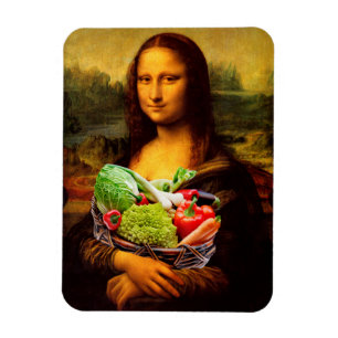 Magnet Flexible Mona Lisa aime les légumes