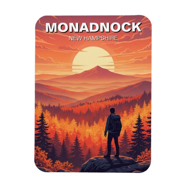 Magnet Flexible Monadnock New Hampshire Travel (Vertical)