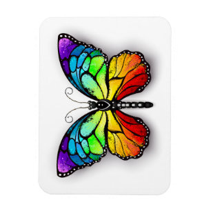 Magnet Flexible Monarque papillon arc-en-ciel