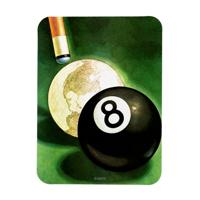 Magnet Flexible Monde en boule de cue (Vertical)