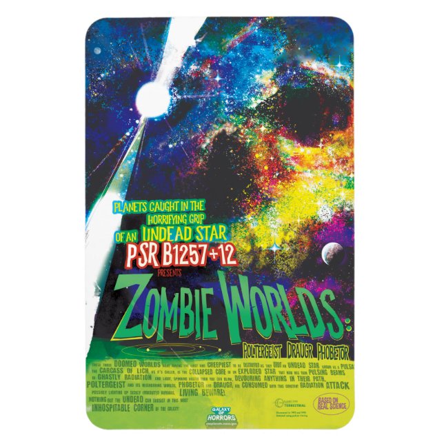 Magnet Flexible Mondes Zombie Galaxie d'Halloween (Vertical)