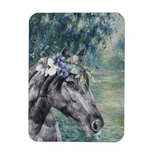 Magnet Flexible Monet Morning Seine et Black Horse