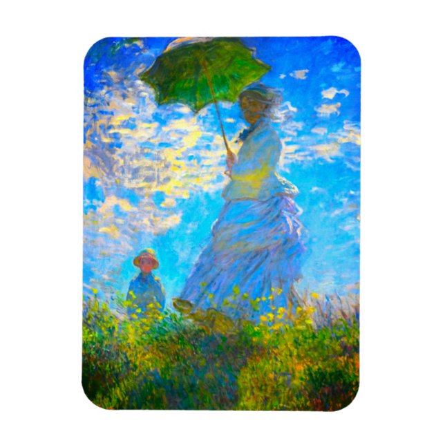 Magnet Flexible Monet Woman avec un parasol (Vertical)