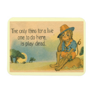 Magnet Flexible Monkey Plays Dead 1914 Comic Vintage