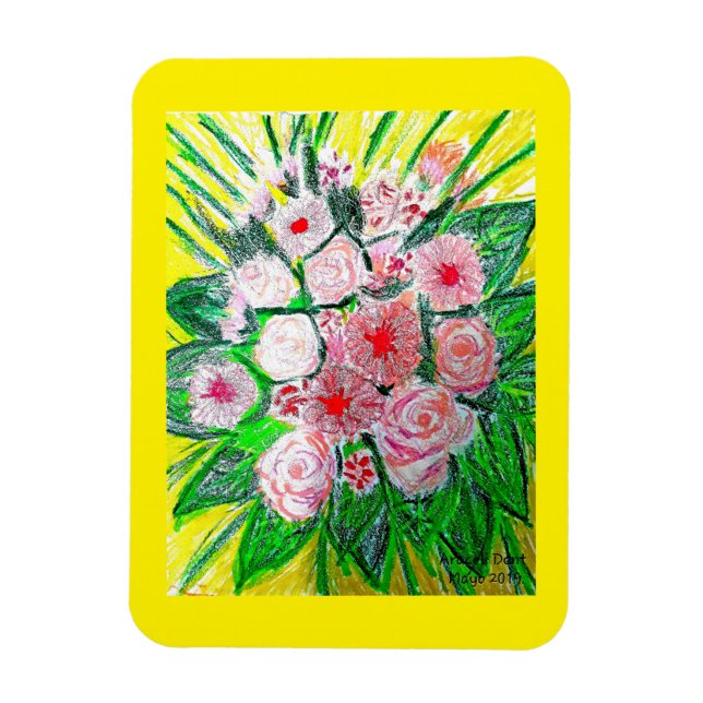 Magnet Flexible Monochromatic, Rosas, Dianthus caryophyllus,  Gerb (Vertical)
