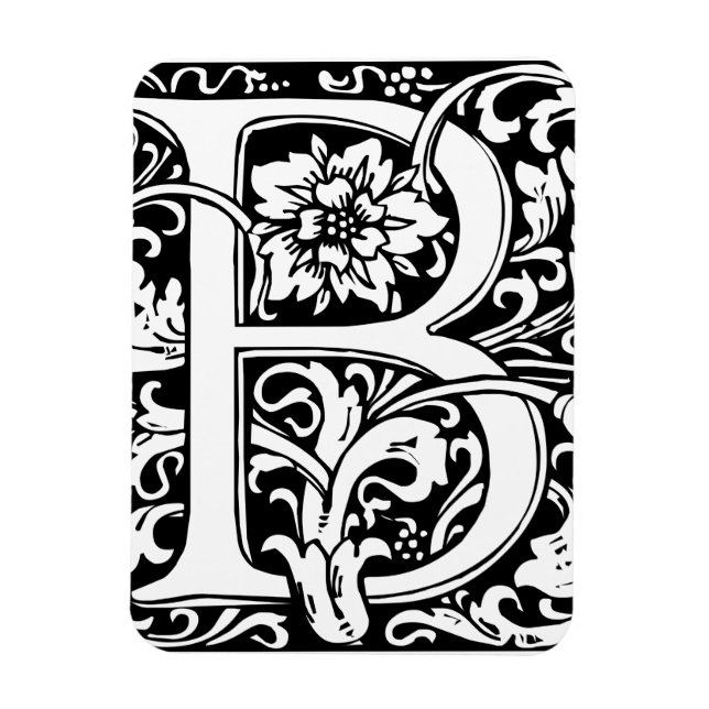 Magnet Flexible Monogramme B victorien (Vertical)
