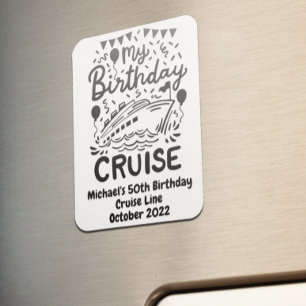Magnet Flexible Monogramme d'anniversaire croisière Porte de cabin