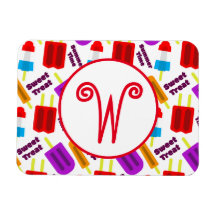 Monogramme de la barre de jus congelée en été