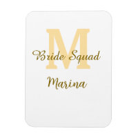 Monogramme de l'équipe de la mariée simple shower