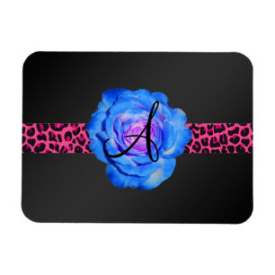 Magnet Flexible Monogramme de rose de bleu