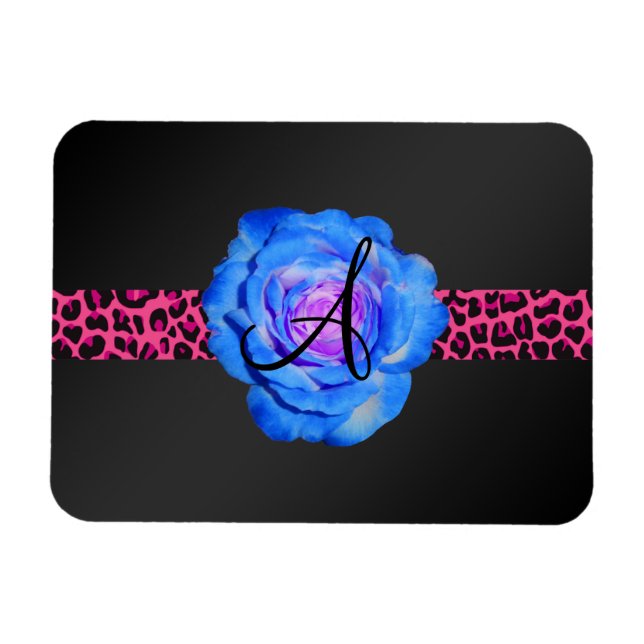 Magnet Flexible monogramme rose bleu (Horizontal)
