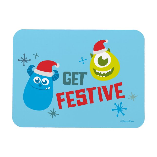 Magnet Flexible Monsters Inc. | Mike & Sulley Obtenir Festive (Horizontal)
