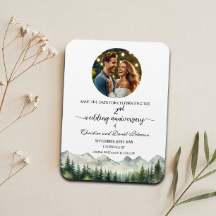 Magnet Flexible Montagne Pin Mariage Anniversaire Enregistrer la d