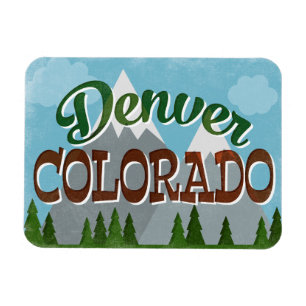 Magnet Flexible Montagnes de Denver le Colorado Milou