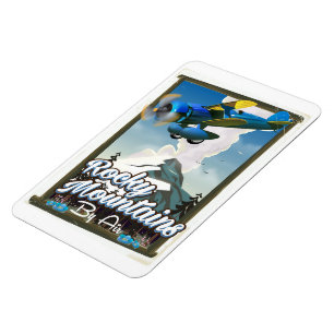 Magnet Flexible Montagnes Rocheuses par avion !