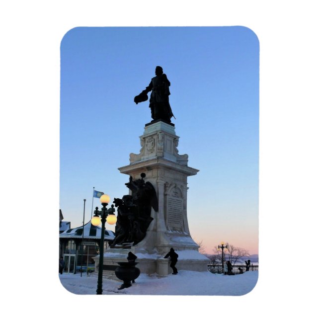 Magnet Flexible Monument à Samuel De Champlain, Québec, Canada (Vertical)