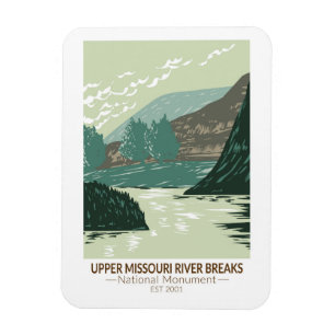 Magnet Flexible Monument national des Brise-rivière du Missouri s