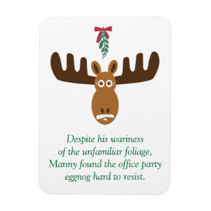Magnet Flexible Moose Head_Eggnog & Mistletoe_Hard pour résister