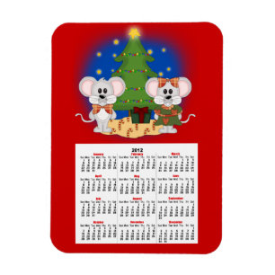 Magnet Flexible Morceau de Noël mignon avec texte personnalisable