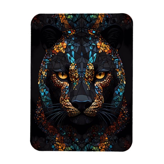 Magnet Flexible Mosaic Panther Art (Vertical)