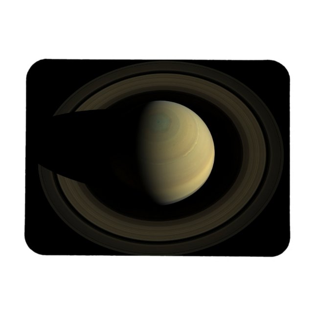 Magnet Flexible Mosaïque De La Planète Saturne Et Ses Principaux A (Horizontal)