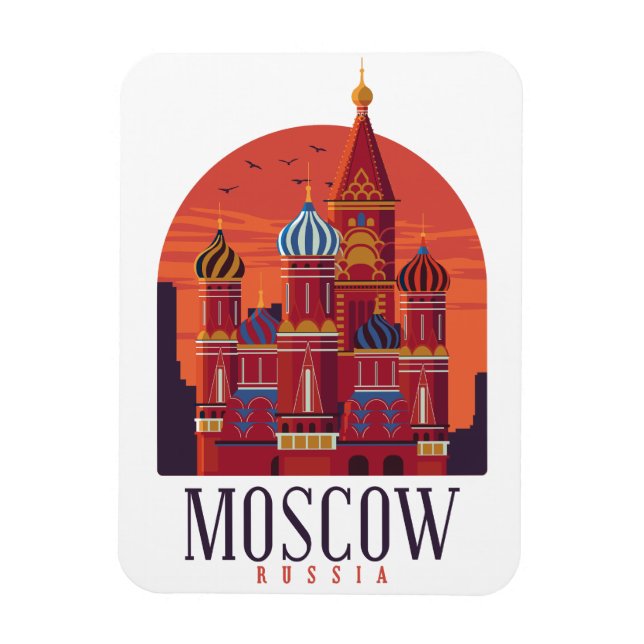 Magnet Flexible Moscou Russie Kremlin Skyline (Vertical)