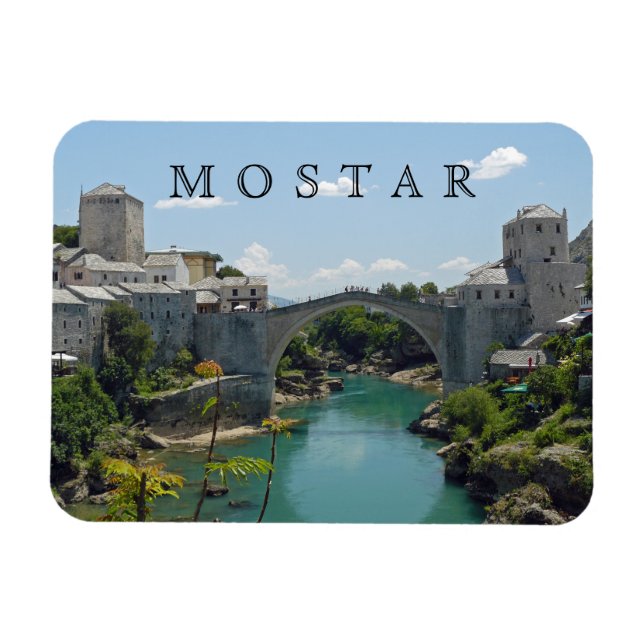 Magnet Flexible Mostar Old Bridge vue aimant frigo (Horizontal)